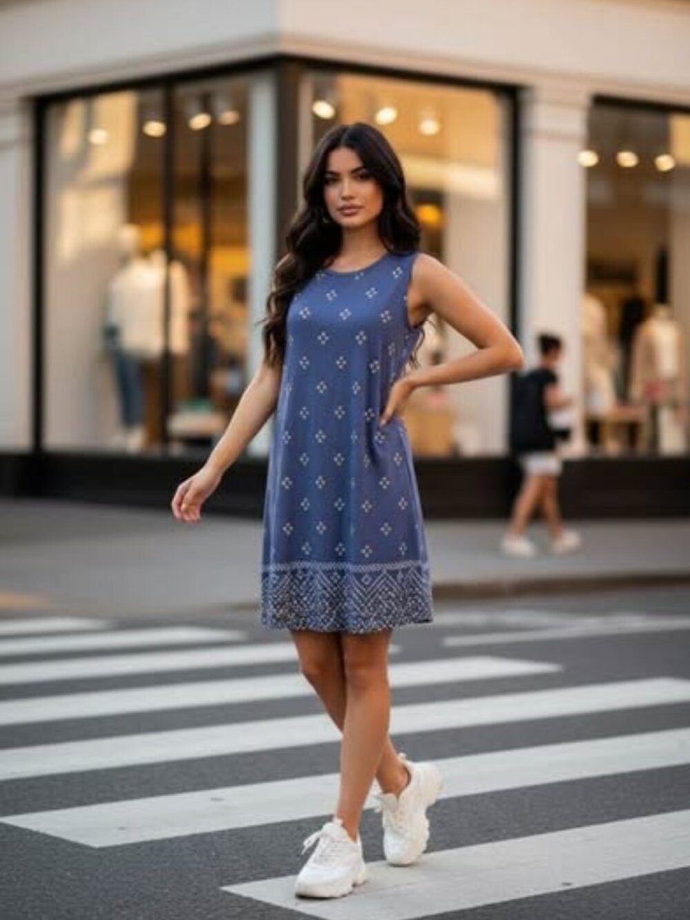 Old Navy Sleeveless Printed Shift Dress - Picture 1 of 4
